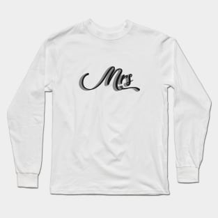 Mrs Wedding Monochrome Long Sleeve T-Shirt